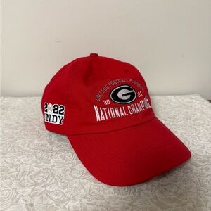 Georgia Bulldogs College Football Playoffs Red National Champions 2021 Indy Cap